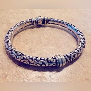 Brighton hinged bangle with beautiful scroll design. EUC